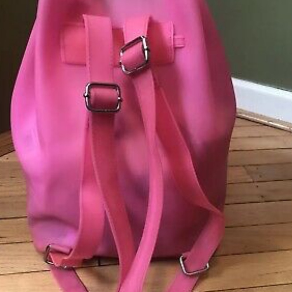 Target Pink Plastic Drawstring Peace Bookpack - image 2